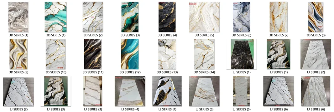 High Glossy UV Coating PVC Marble Wall Panels
