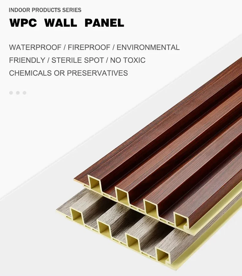 3D Embossed Decorative Indoor WPC Wall Panel