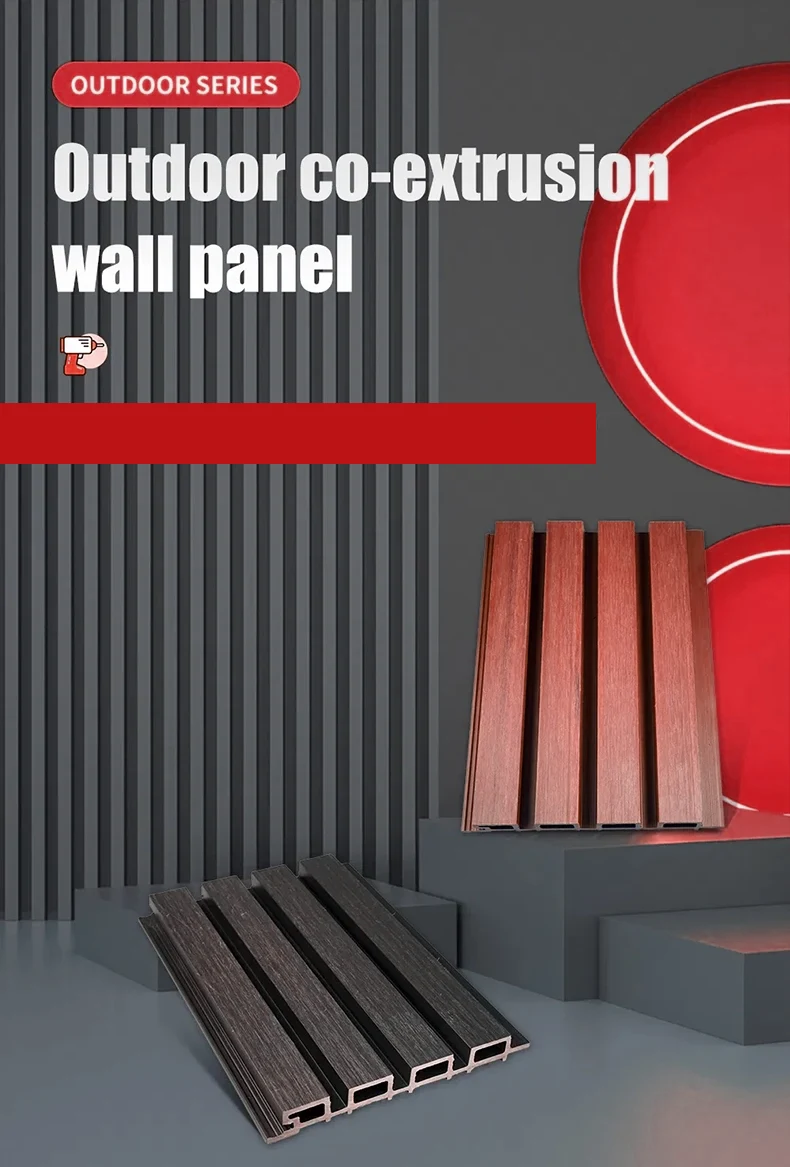 Commercial Building Material Outdoor WPC Wall Panel