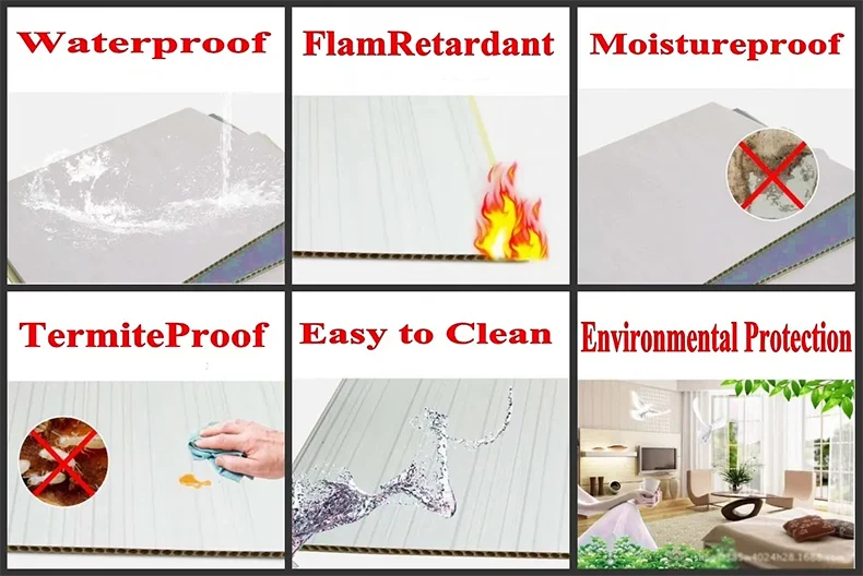 New Laminated Fireproof PVC Ceiling Panel