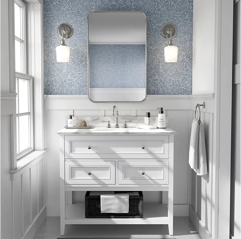 Glitter Wallpaper for Bathroom Cabinet